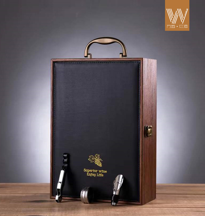 皮加木双支黑色礼盒