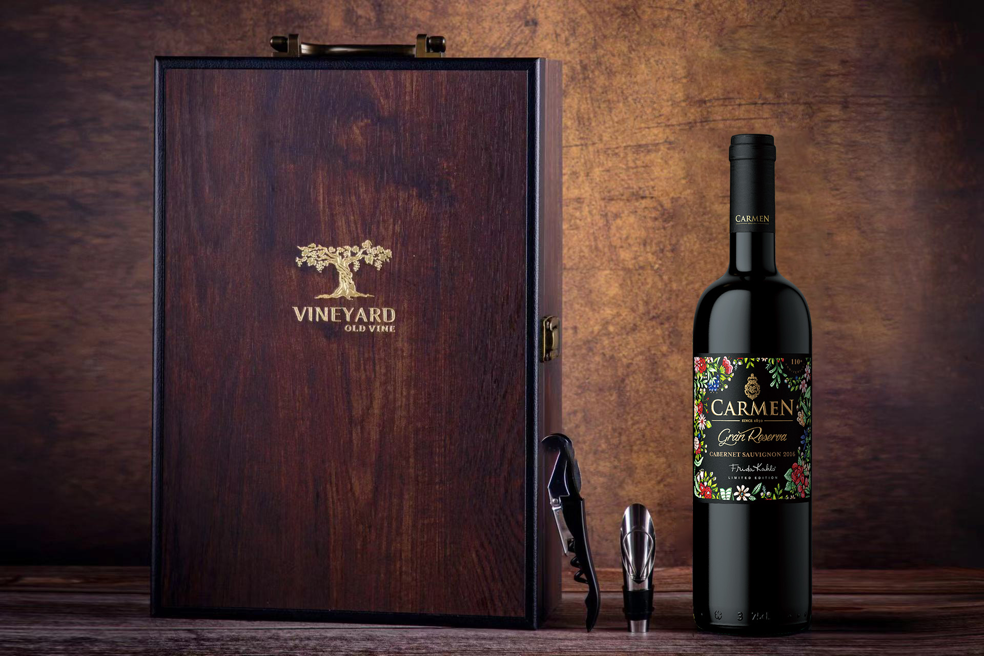 M10复古双支木盒